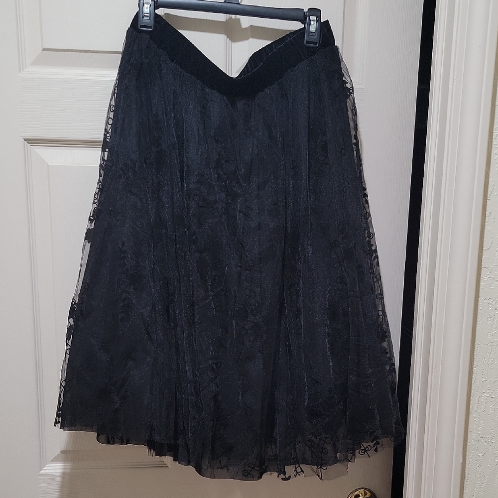 Black lace skirt